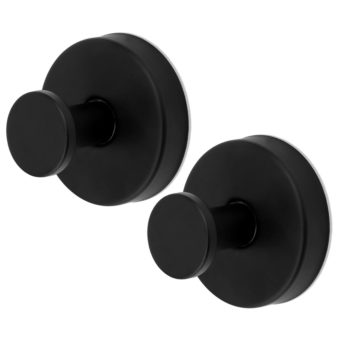 Peutier 2Pcs Suction Cup Hooks, Premium Stainless Steel Suction Cup Hooks Shower Hooks Suction Cup Bathroom Towel Coat Hook Suitable For Glass Mirror Smooth Surface(Black)