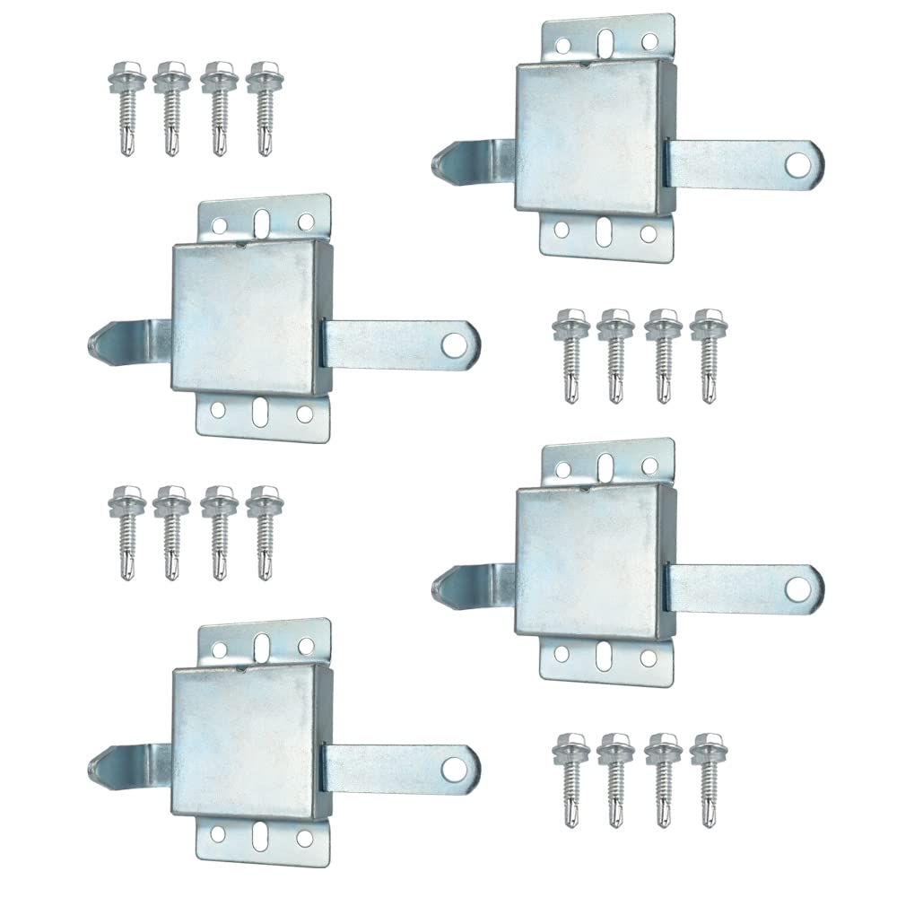 Qzattcaen Garage Door Side Lock Inside Deadlock For Most Garage Door Galvanized Steel -4Pack