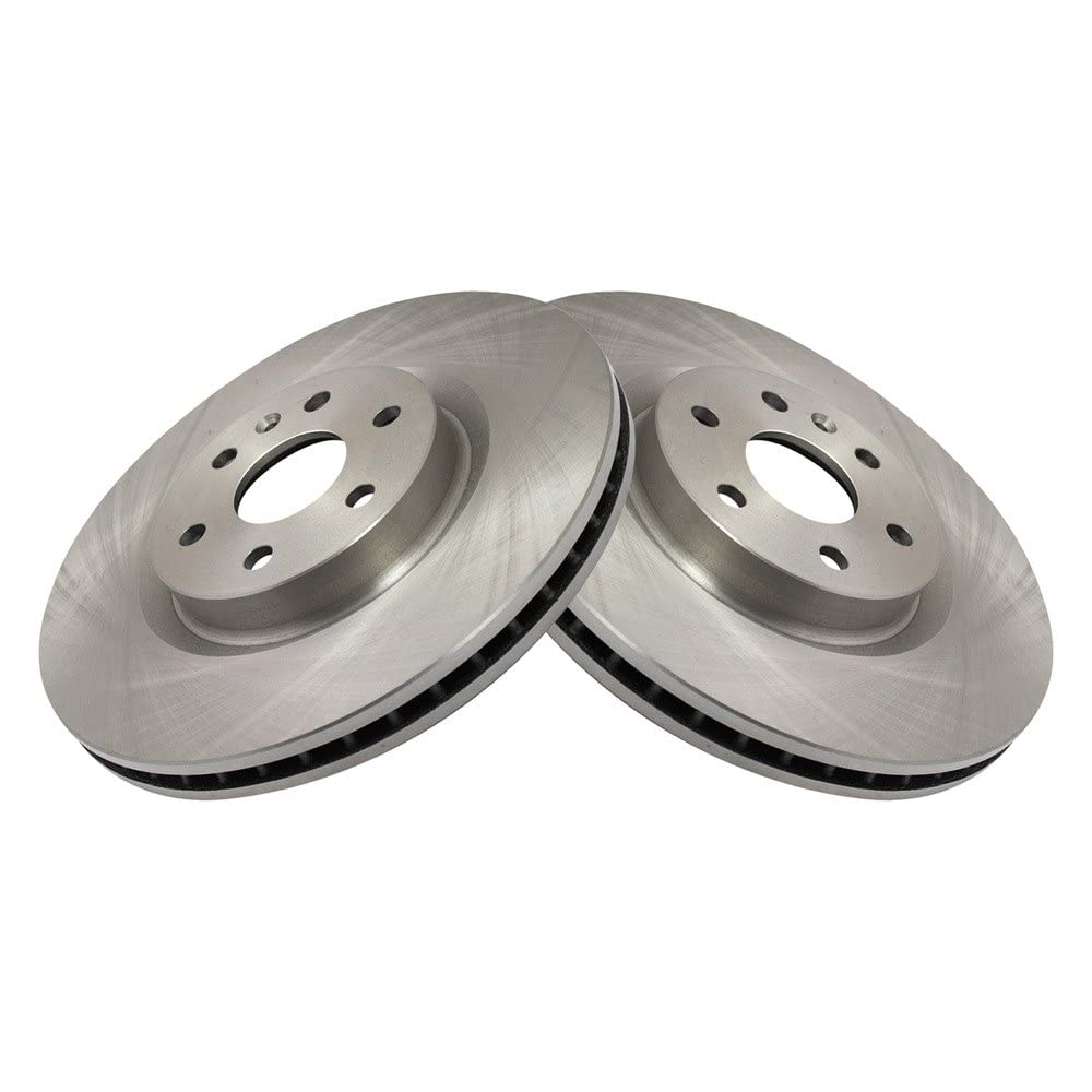 Trq Front Brake Rotors Set Vented Compatible With 2010-2016 Cadillac Srx 2011 Saab 9-4X