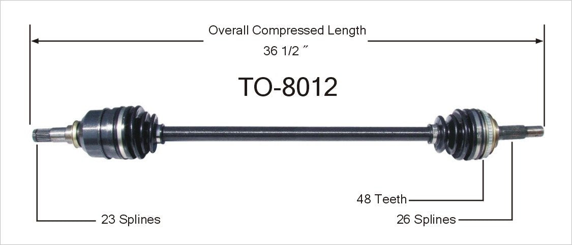 Surtrack To-8012 Cv Axle Shaft