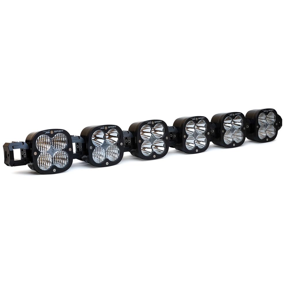 Baja Designs XL Sport LED Linkable Light Bar Kit with Links, Rock Guards - Universal Fit, 156w (6 XL LED)