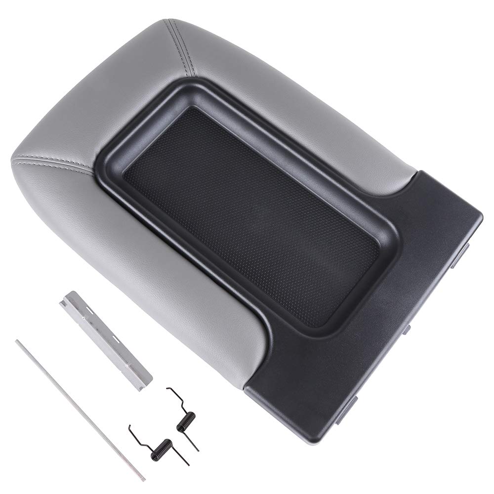 Ocpty Auto Center Console Lid Repair Kit For 2001 2002 2003 2004 2005 2006 2007 For Gmc Sierra For Silverado(Gray)