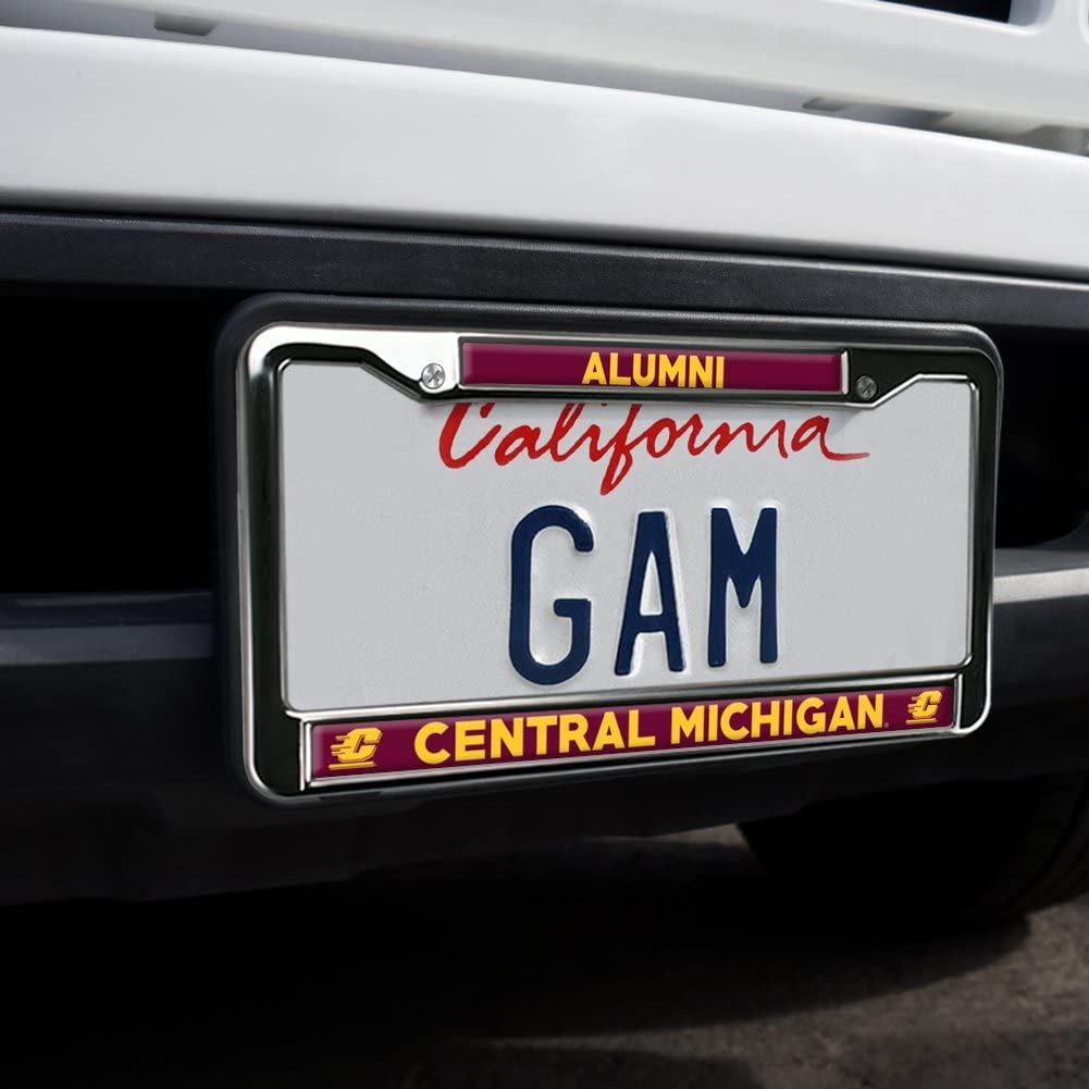 GRAPHICS & MORE Metal License Plate Frame - Central Michigan University Alumni - Full Size, One Size