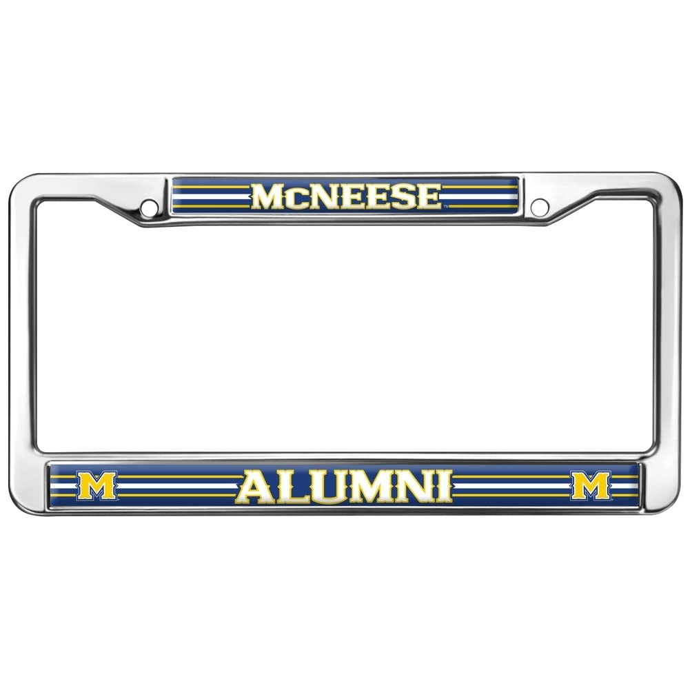 McNeese State Alumni Logo Full Size Standard License Plate Metal Frame