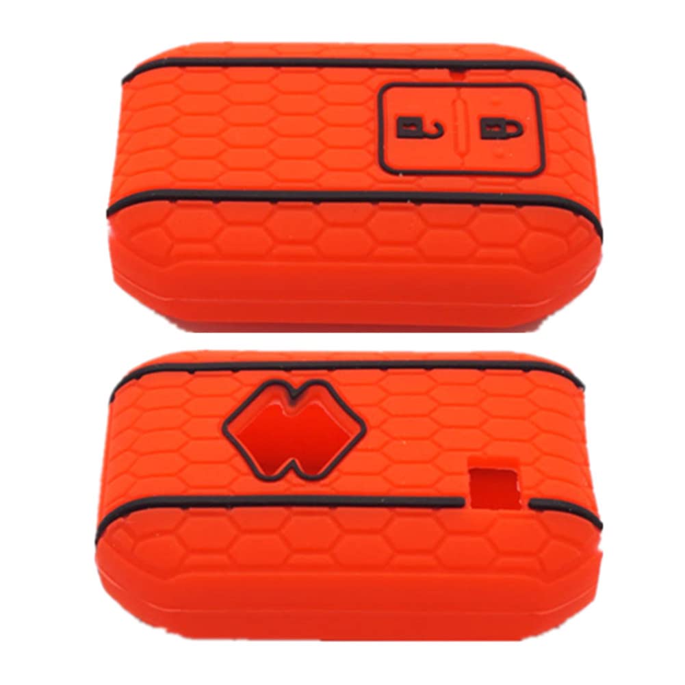 Otmik Silicone Car Key Cover Case Compatible With Suzuki New Swift Wagon R Monopoly Ignis Xl7 Soft Key Shell (Red 2 Buttons)