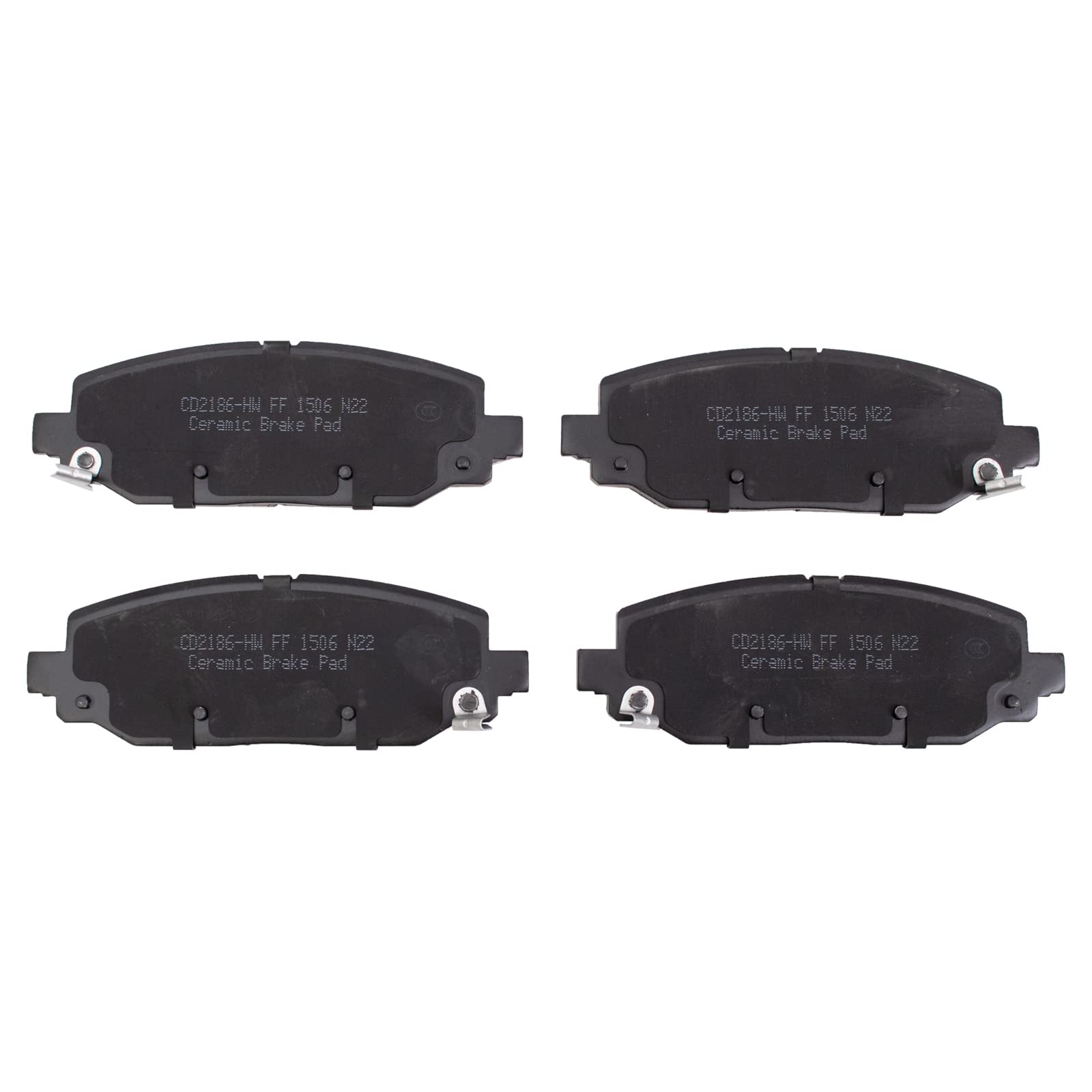 TRQ Rear Brake Pads Ceramic Compatible with 2018-2022 Jeep Wrangler