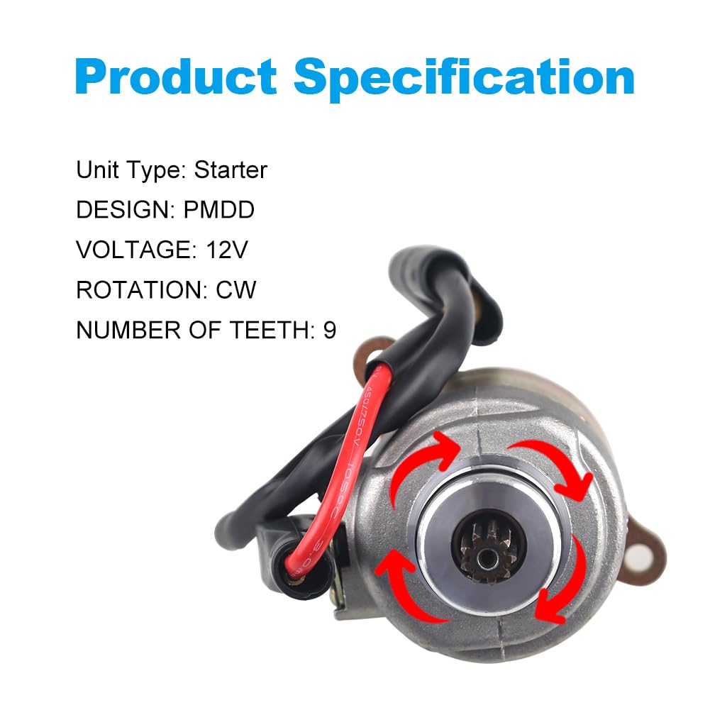 Waterwich Starter Compatible With Gy6 Engine 150Cc 200Cc 4-Stroke Atv Dirt Bikes Scooters Go Kart Compatible With Baja Wilderness Tao Tao Coolster Jonway Roketa