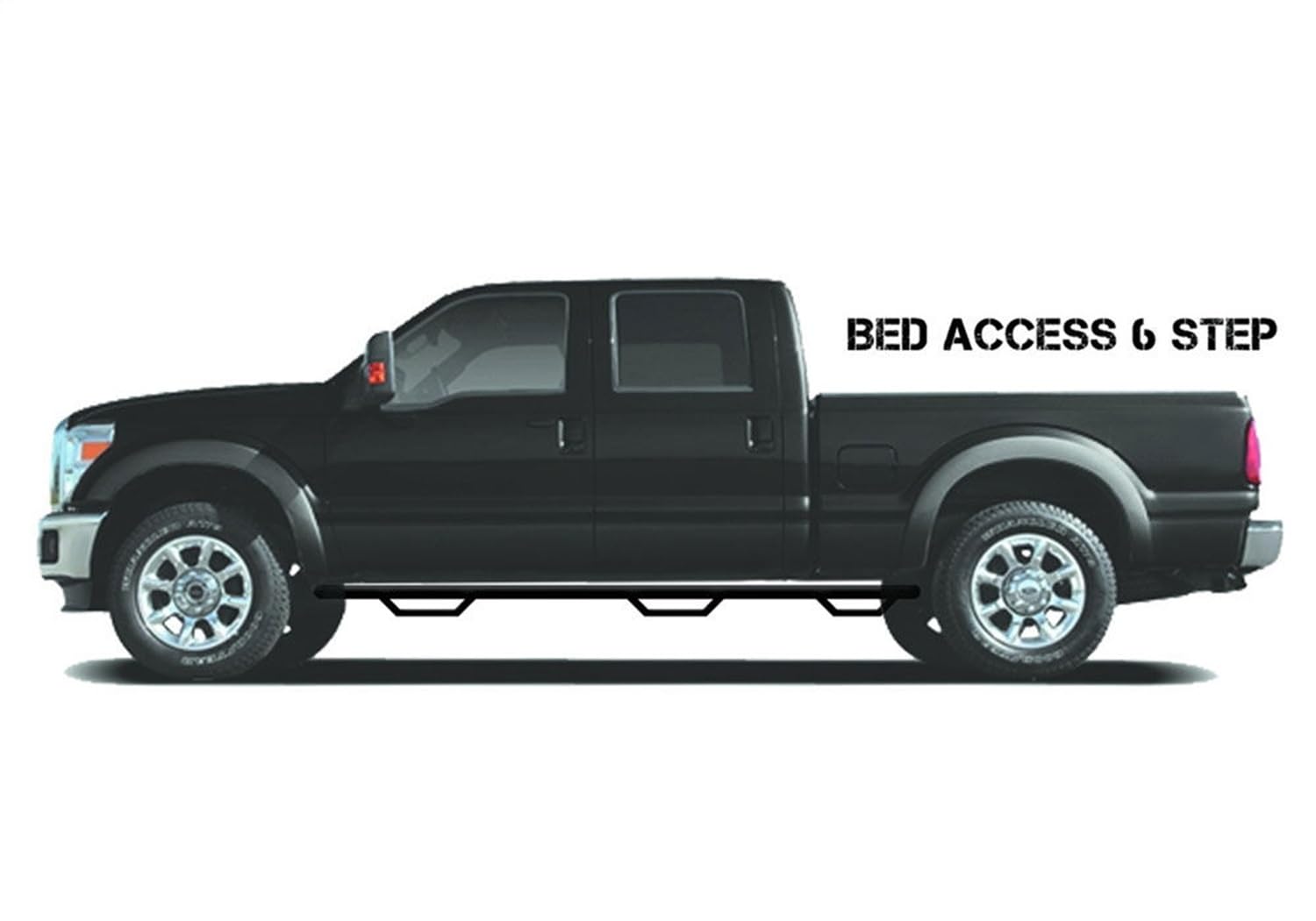 N-Fab Nerf Steps For Ram | Wheel-To-Wheel W/ Bed Access, Heavy Duty Steel, Textured Black | D10115Cc-6-Tx | Fits 2010-2018 Ram 2
