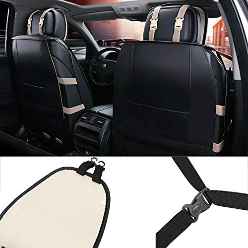 MAGQOO Universal PU Leather Car Seat Cover Full Set 5-Seat Front&Rear Cushions Full Seat with Pillows Fit for SUV Truck Van Year