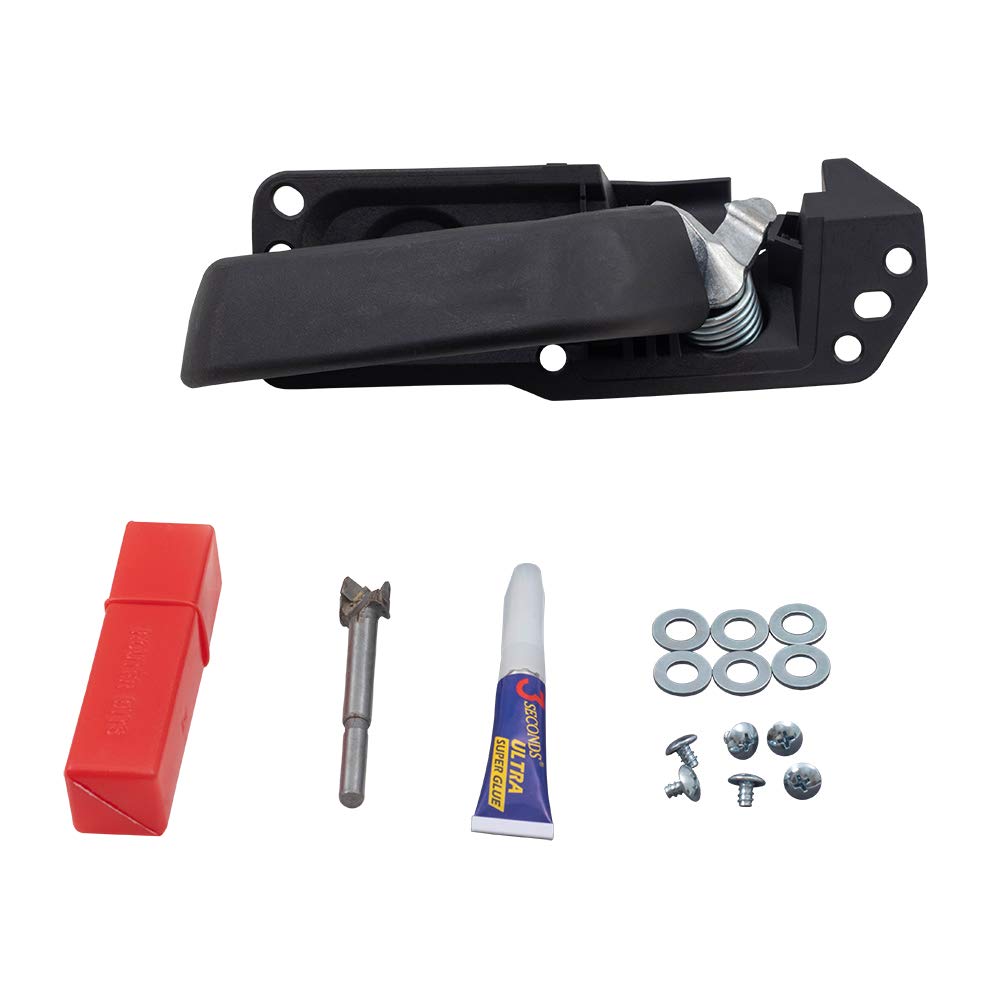 Brock Replacement Driver Side Inside Door Handle Repair Kit With Lever, Base & Hardware Compatible With 2007-2013 Silverado 1500