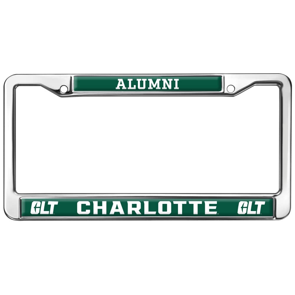 UNC Charlotte Alumni Logo Full Size Standard License Plate Metal Frame
