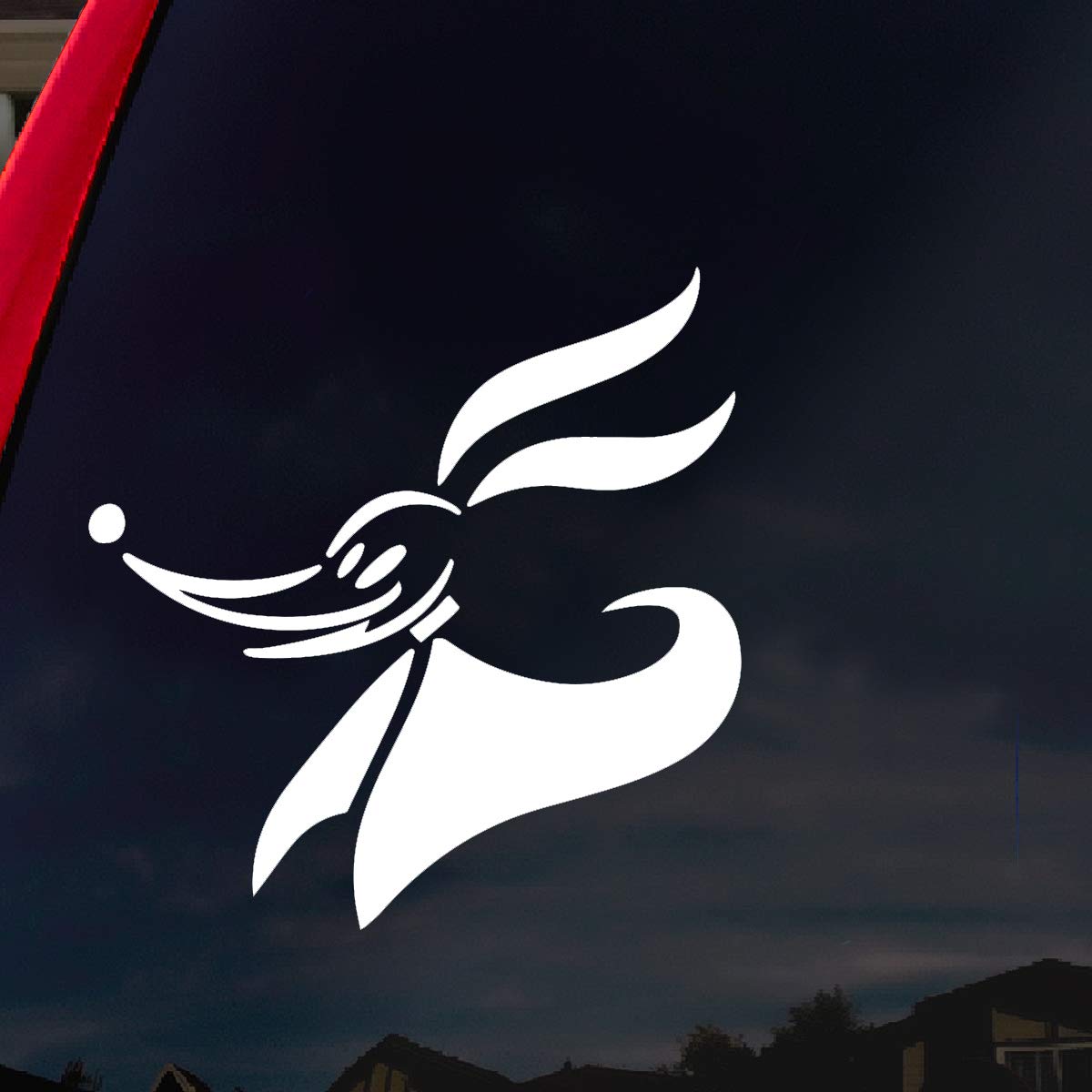 SoCoolDesign Zero Dog Nightmare Before Christmas Car Window Vinyl Decal Sticker 4' Wide (White)