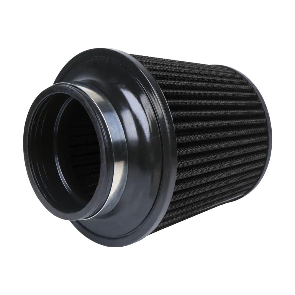 Kyostar Universal Carbon Fiber 3.5 Inch 89Mm Air Intake Cone Filter Replacement Quality Dry Air Filter, Black