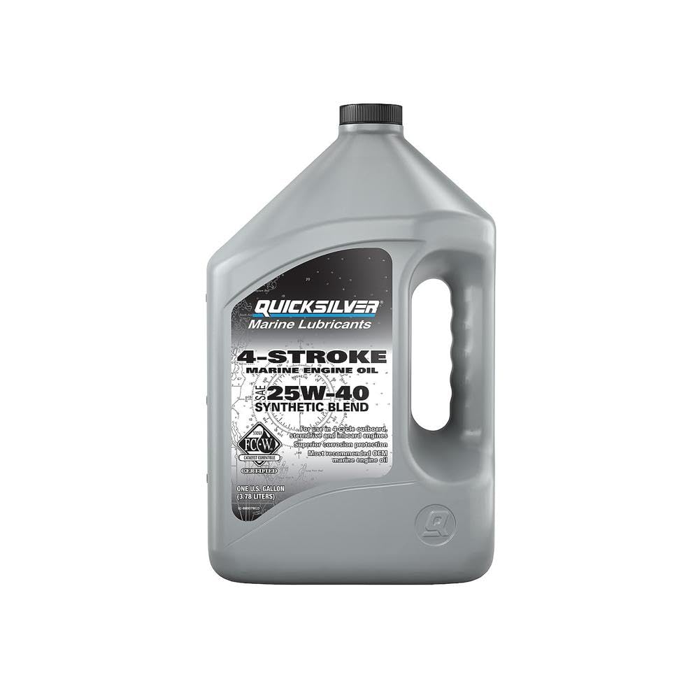 Quicksilver By Mercury Marine 25W-40 Synthetic Marine Engine Oil, 1 Gallon