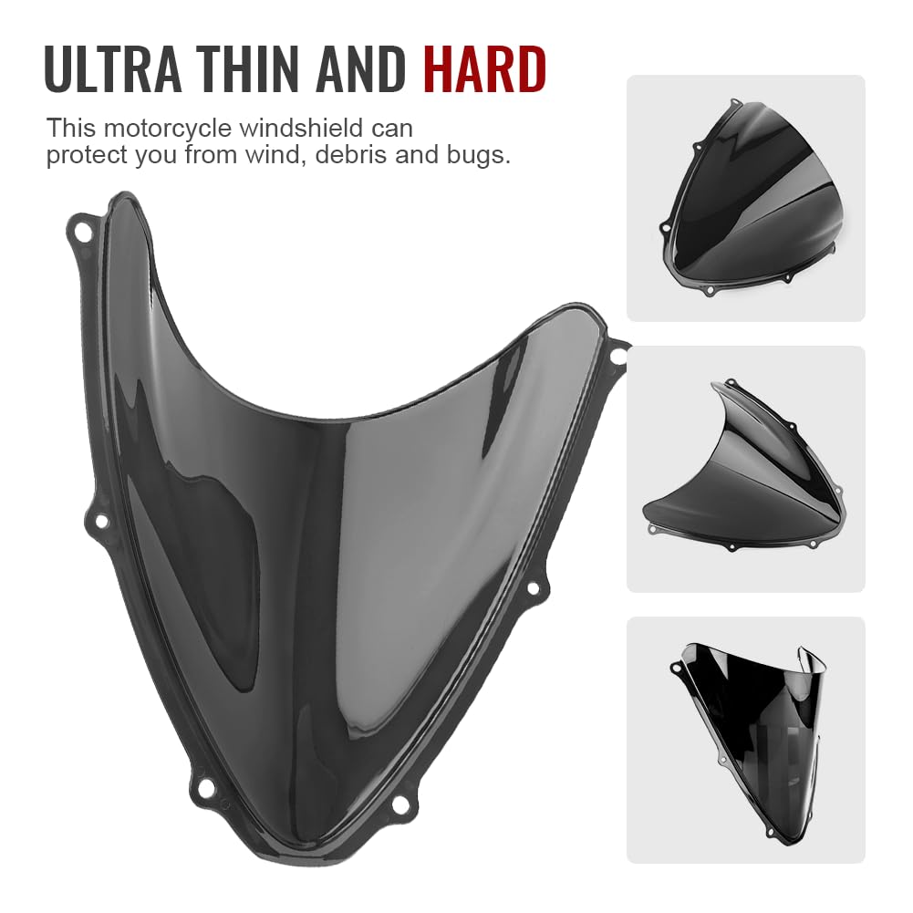 Gzyf Smoke Dark Windshield Double Bubble Winds N Wind Deflector Wind S N For Suzuki 2006-2007 Gsxr600 Gsxr750