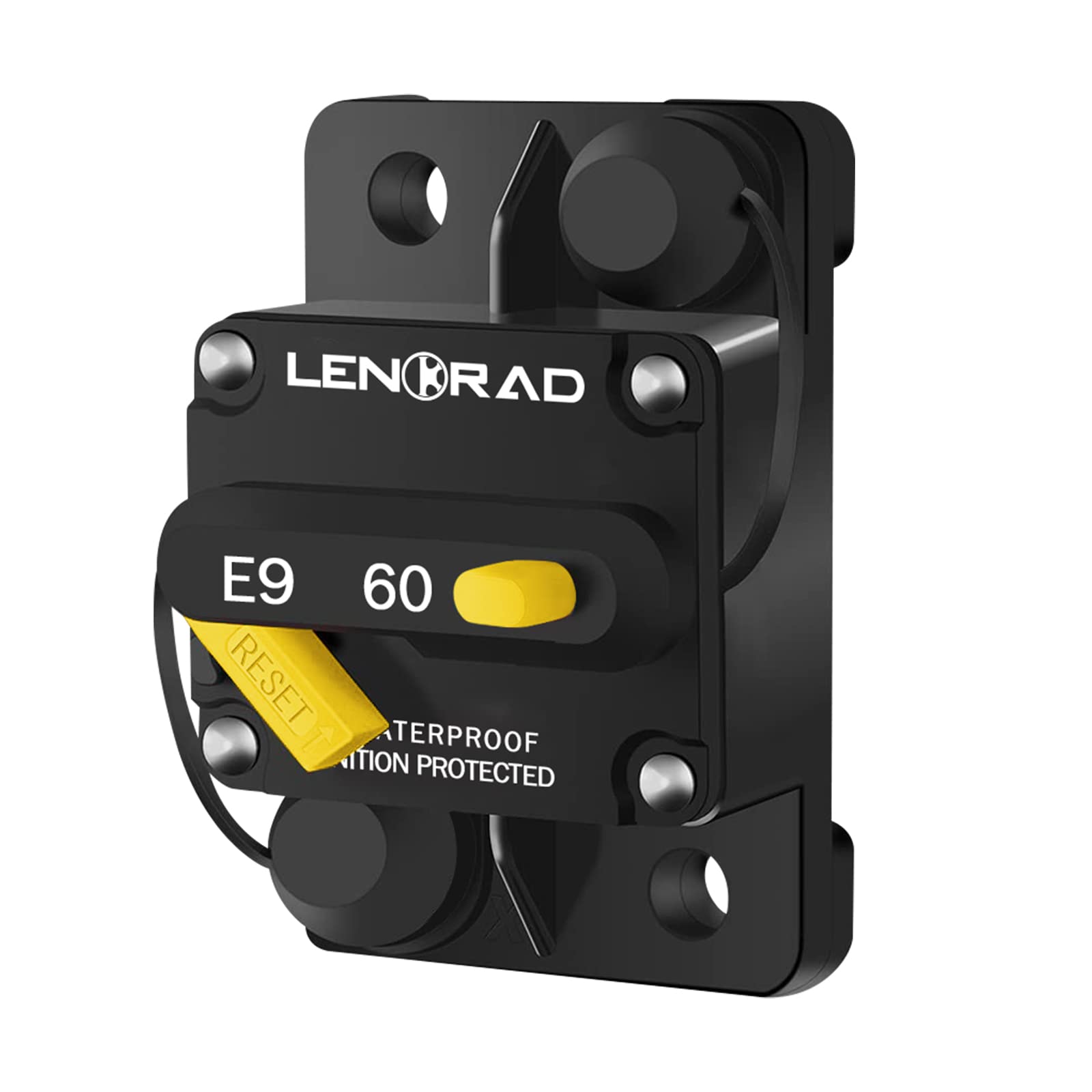 Lenkrad 60 Amp Marine Circuit Breaker With Manual Reset Switch Button For Boat Marine Rv Yacht, 12V - 48V Dc, Waterproof, Surface Mount(60 Amp Circuit Breaker)
