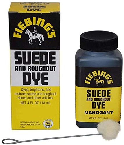 Fiebing'S Mahogany Suede Dye (4 Oz) - Recolor, Brighten & Restore Suede & Roughout Leather Shoes, Furniture, Purse - Includes Wo