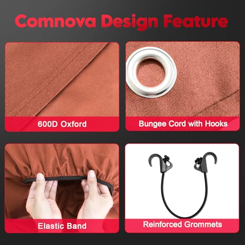 Comnova Rv Tire Covers 4 Pack - 600D Tough Tire Wheel Cover Protector For Rv, Truck, Suv, Trailer, Camper, Boat And Van, Waterpr