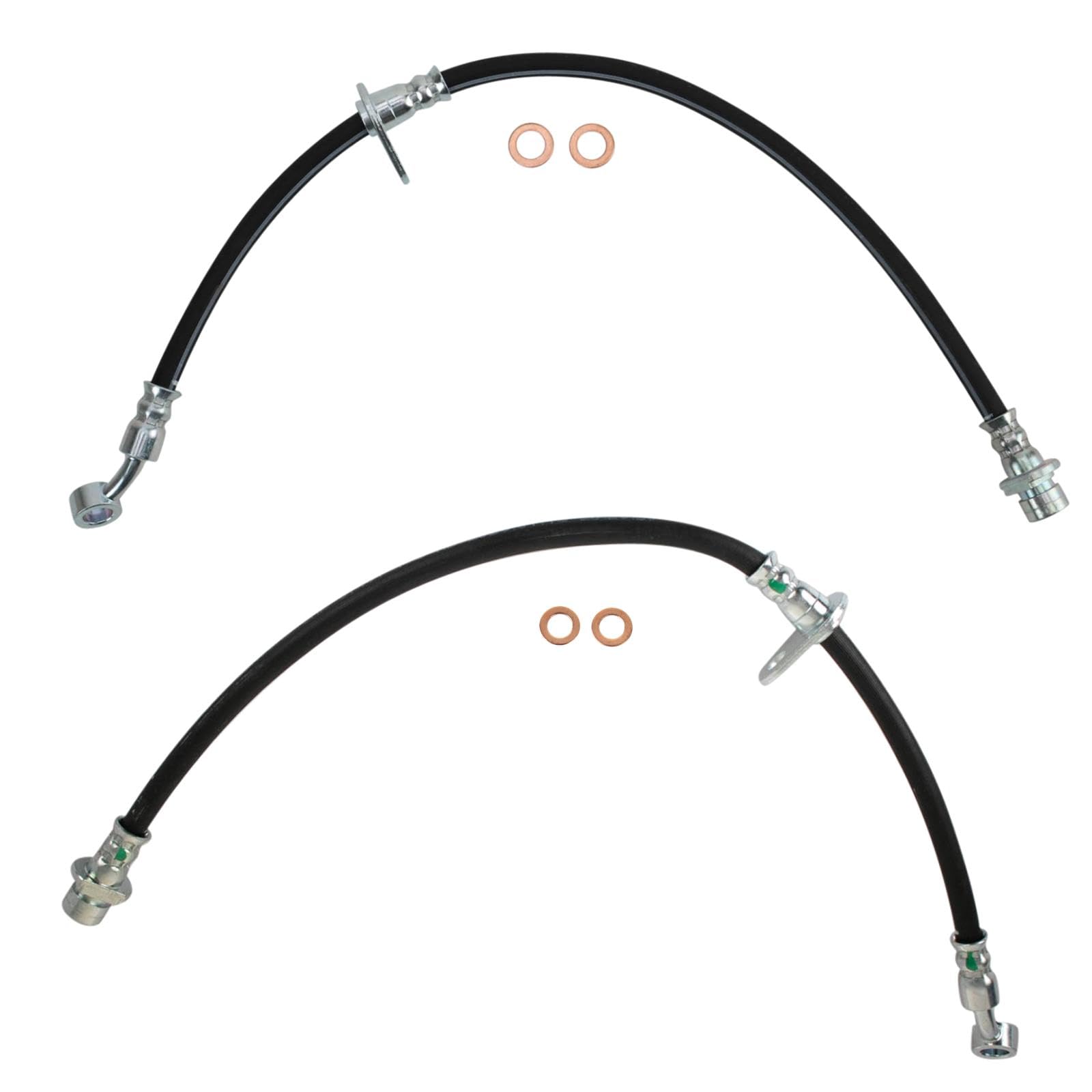 Trq Rear Brake Hose Set Compatible With 2003-2007 Honda Accord