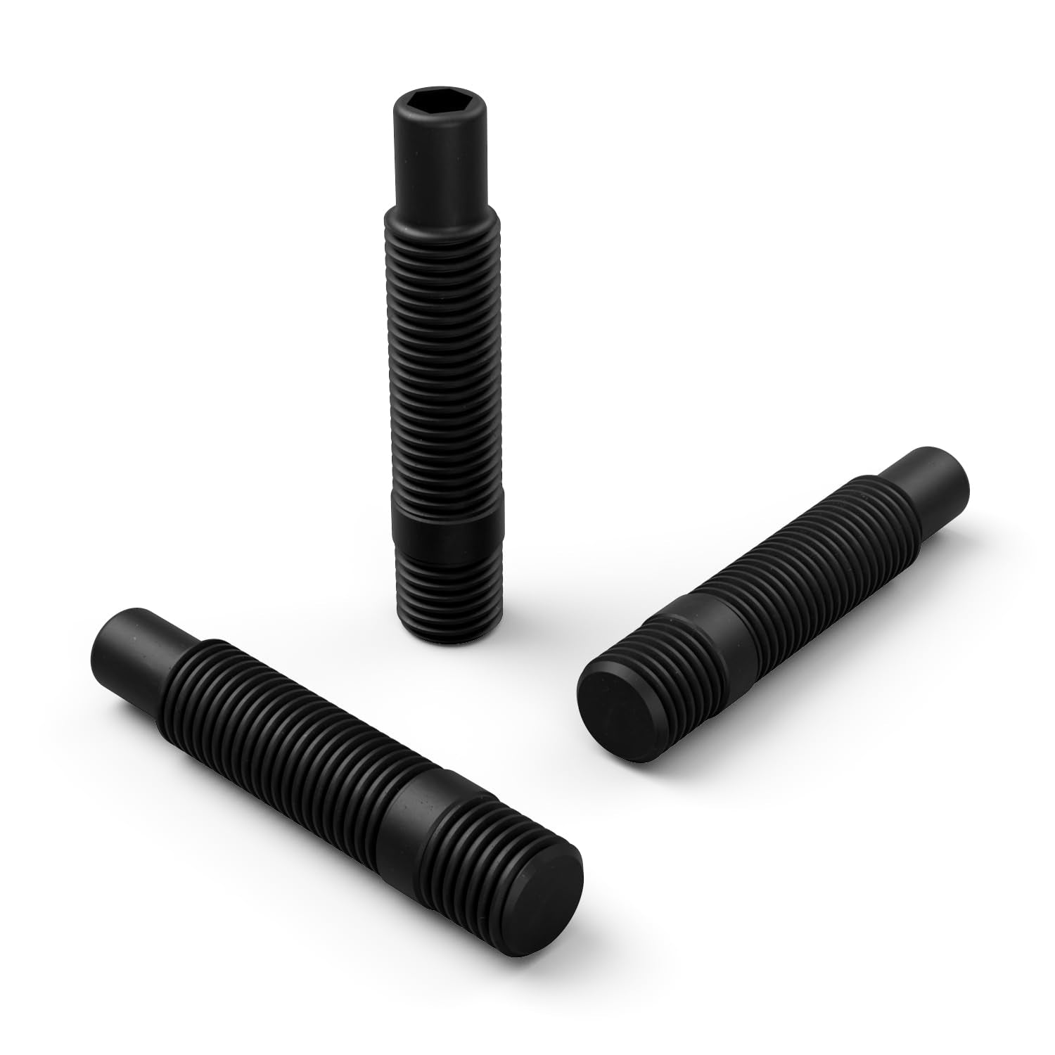 20Pcs Extended Black Wheel Stud Conversion - 12X1.5 To 12X1.5, 60Mm Total Length, 44Mm Shank Length - Compatible With Bmw 1 3 5 Series (Ensure Vehicle Uses 12X1.5 Bolts) Screw Adapter