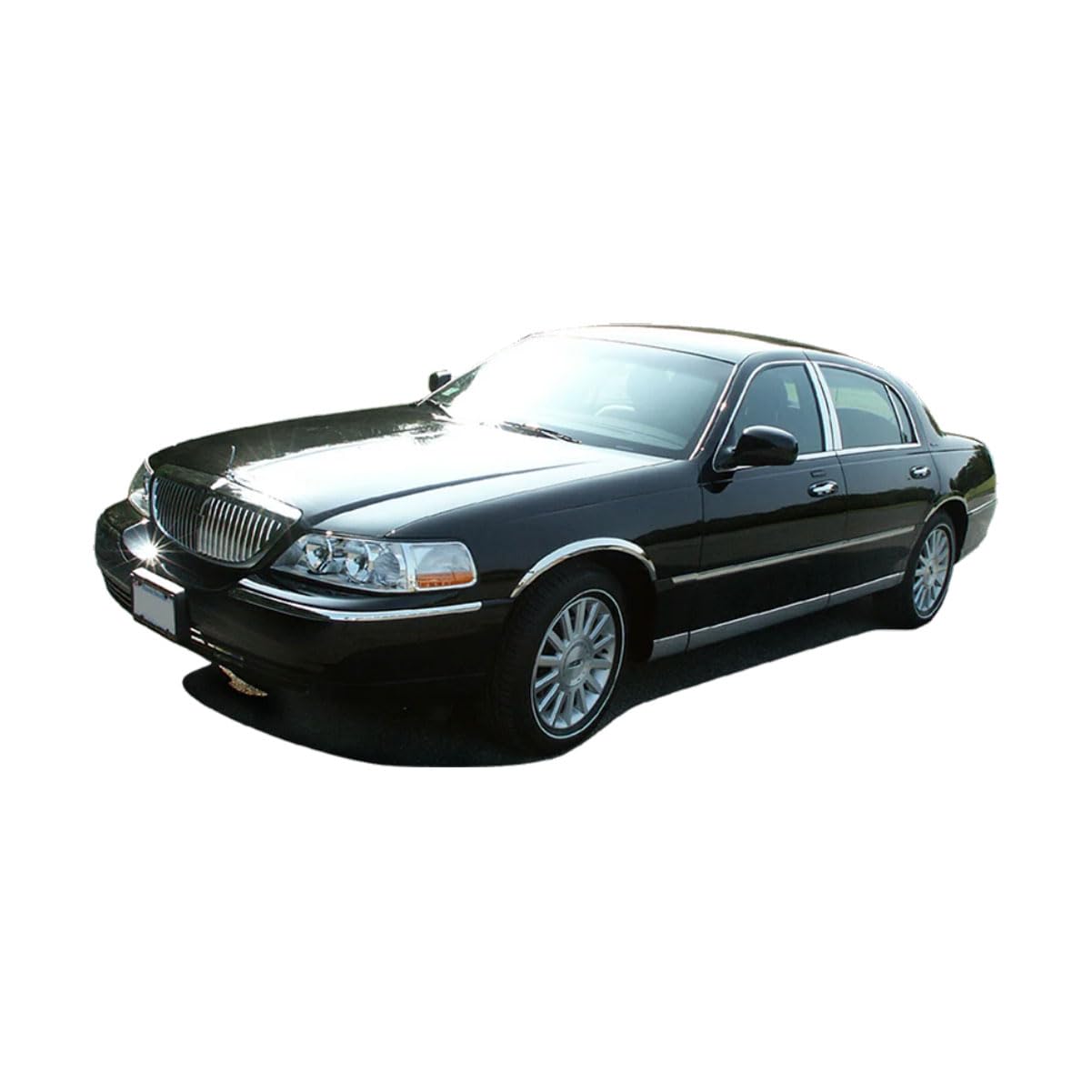 QAA is Compatible with 1998-2002 Lincoln Town Car 4 Piece Molded Stainless Steel Wheel Well Fender Trim Molding, 2.25&quot; Width WZ38680