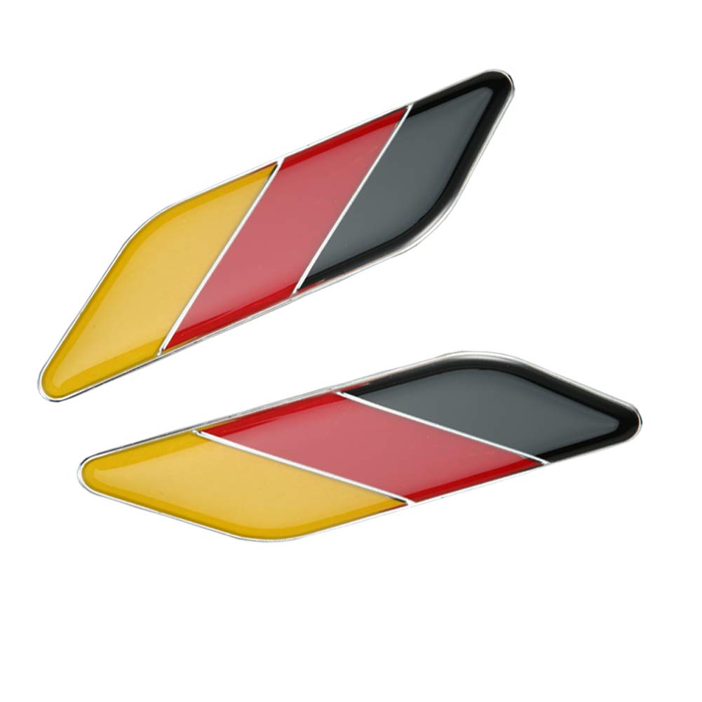 Dsycar 2Pcs/Pair 3D Germany Flag Car Emblem Badge Fit Germany Car Body German Flag Car Sticker Decal Bumper Emblem Automotive De