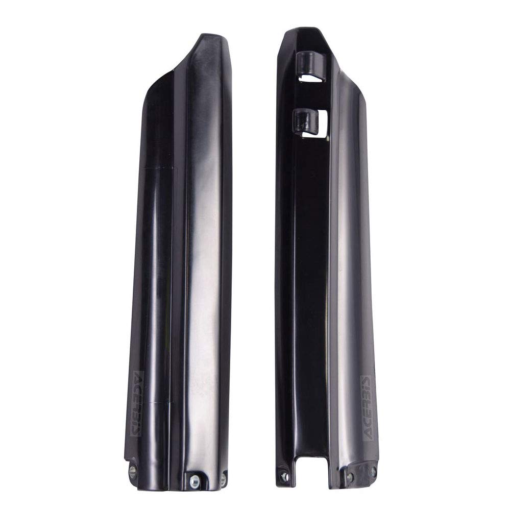 Acerbis Lower Fork Cover Set Black For Yamaha Yz125 1996-2004