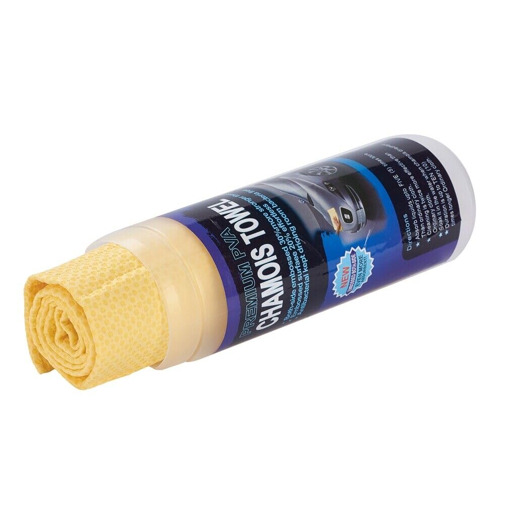 Automaze  Super Absorbent Synthetic Chamois Cloth, Ideal for Car Wash, Glass & Household Cleaning, Embossed Surface, Enhanced D