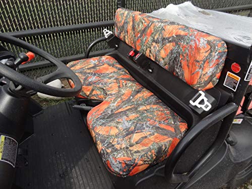 Durafit Seat Covers Kubota RTV 400 or 500 Orange Camo Seat Covers Bench seat with Indent.Seat Covers