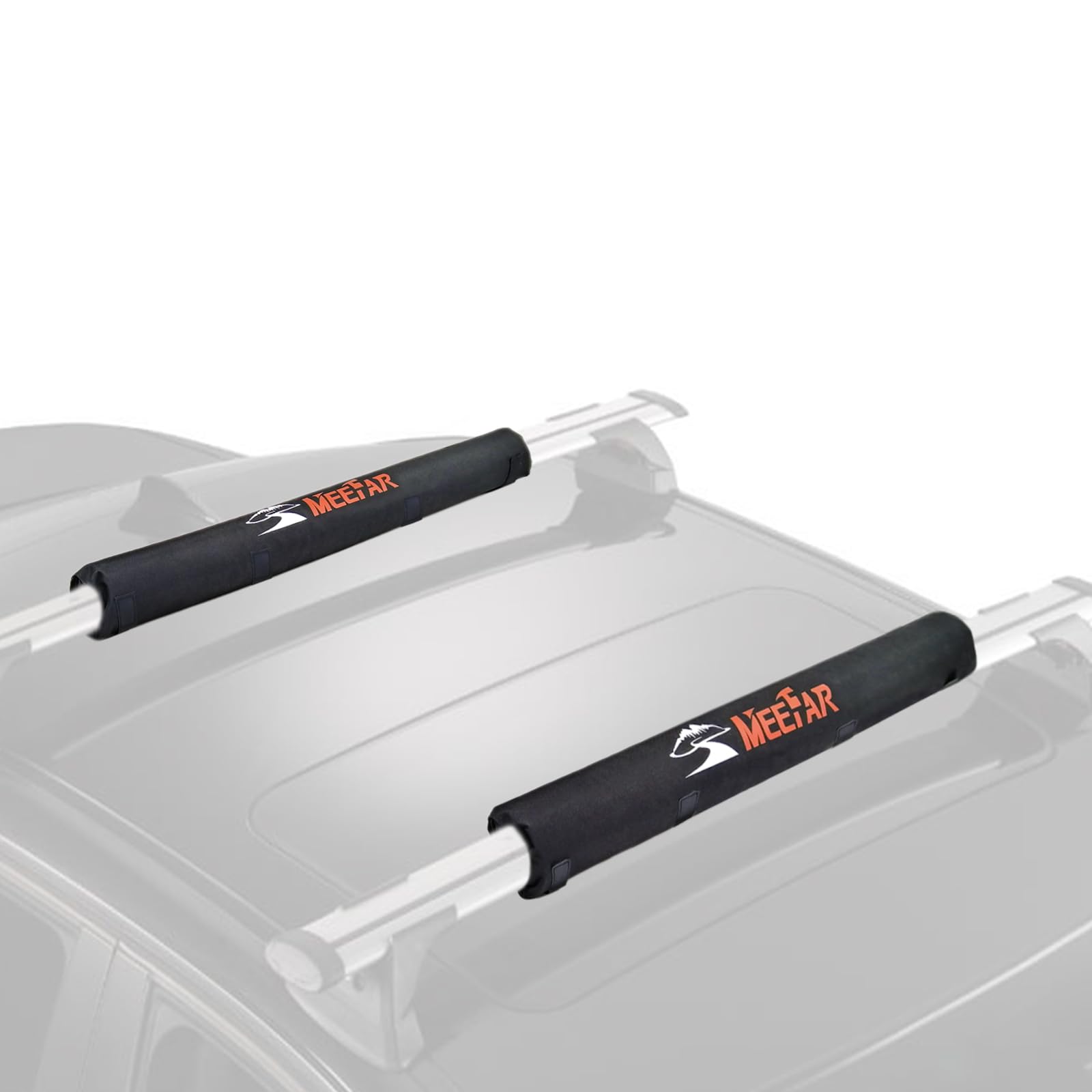 Universal Car Soft Roof Rack Pads Luggage Carrier System For Kayak Surfboard Sup Canoe Include 2 Heavy Duty Tie Down Straps, 2 T