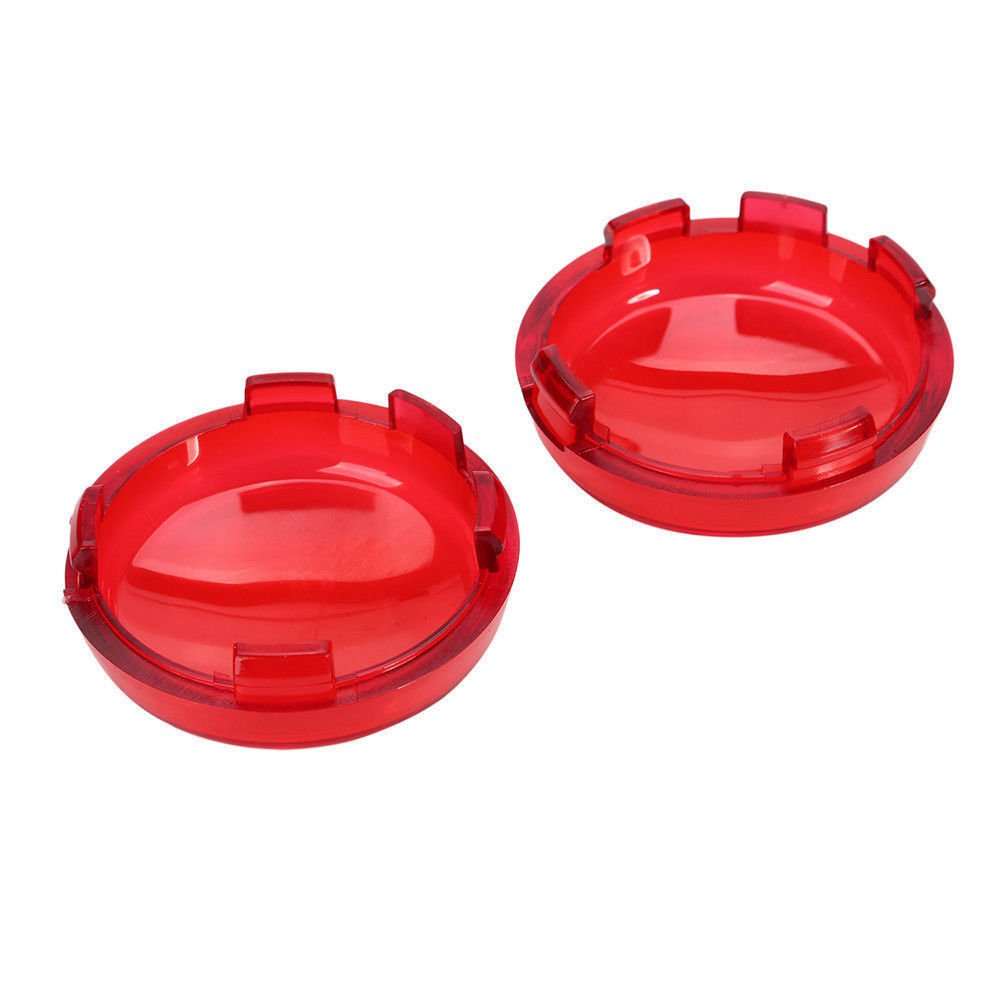 Zytc Red Harley Turn Signal Lens Covers Lenses Pack Of 2
