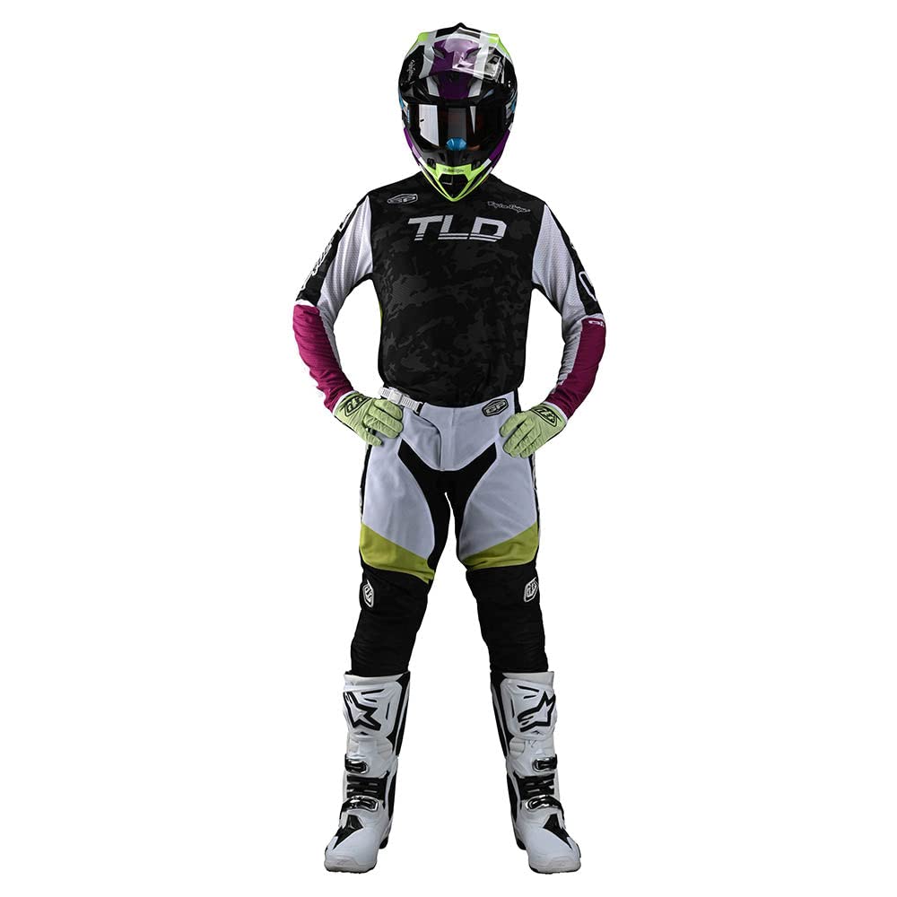 Troy Lee Designs GP Air Pant for Moto MX Motocross, Veloce Camo Black Glo Green, 32