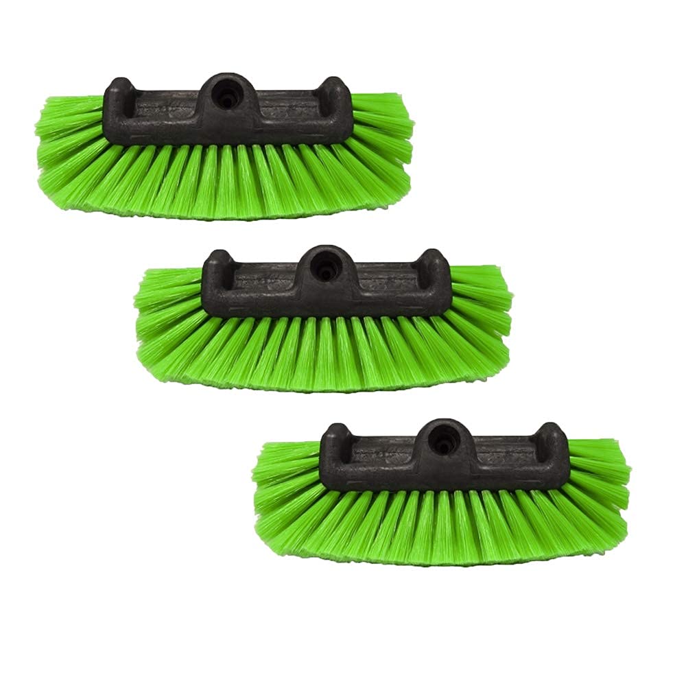 Detail King 5 Level Nylon Truck Wash Brush (3 Pack) - Super Soft, Green Flagged Bristles - 5 Level Bristle Design