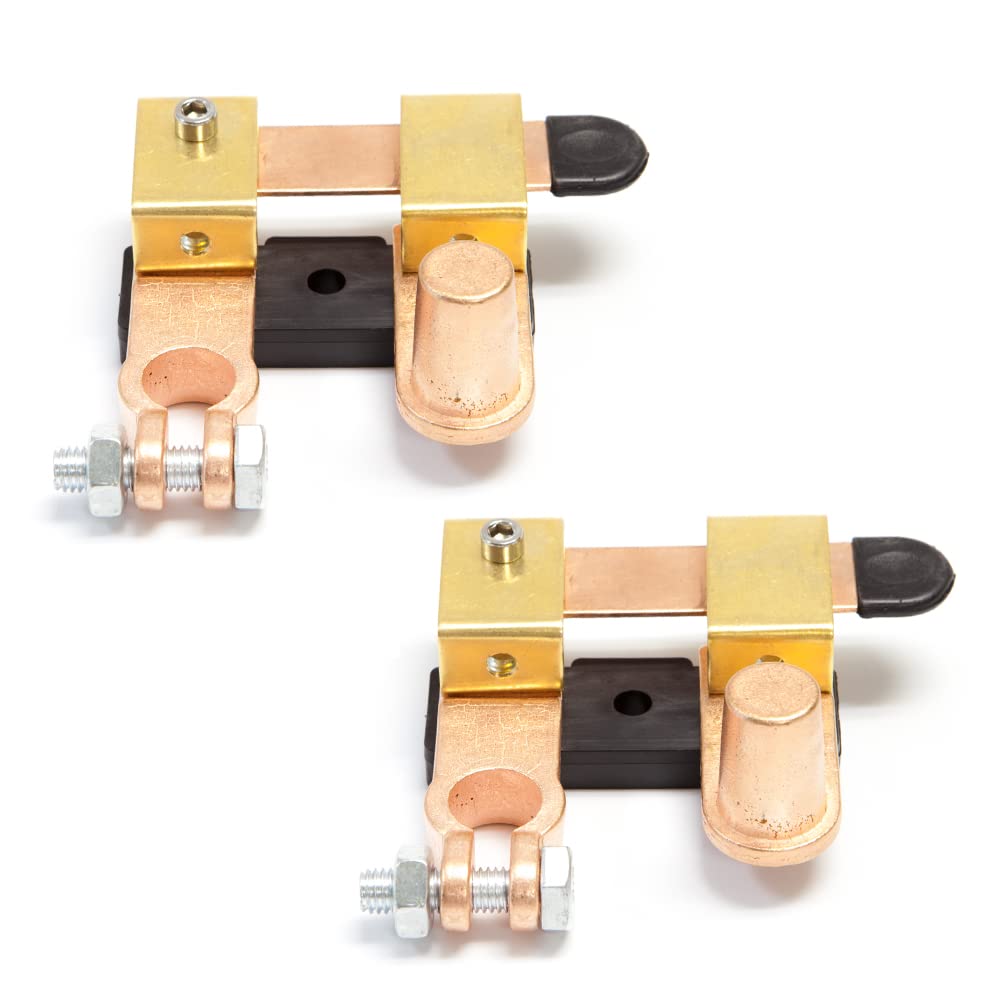 2Pcs Top Post Negative Battery Disconnect Switch 12V / 24V 250/750 Amps Knife Blade Isolator Power Cutoff Switch For Marine Car