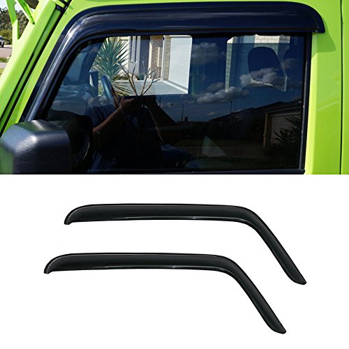 Gldifa Wind Deflector Compatible With 07-18 Jeep Wrangler Jk 2 Door Sun Rain Guards Window Visors 92328