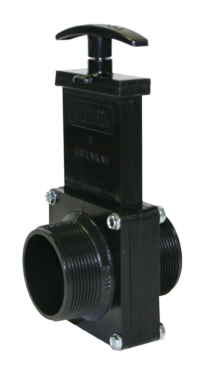 Valterra 7204 Abs Gate Valve, Black, 2'' Mpt