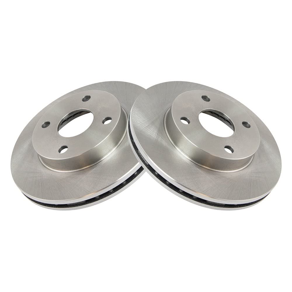 Trq Front Brake Rotors Set Vented Compatible With 1999-2001 Mazda Protege