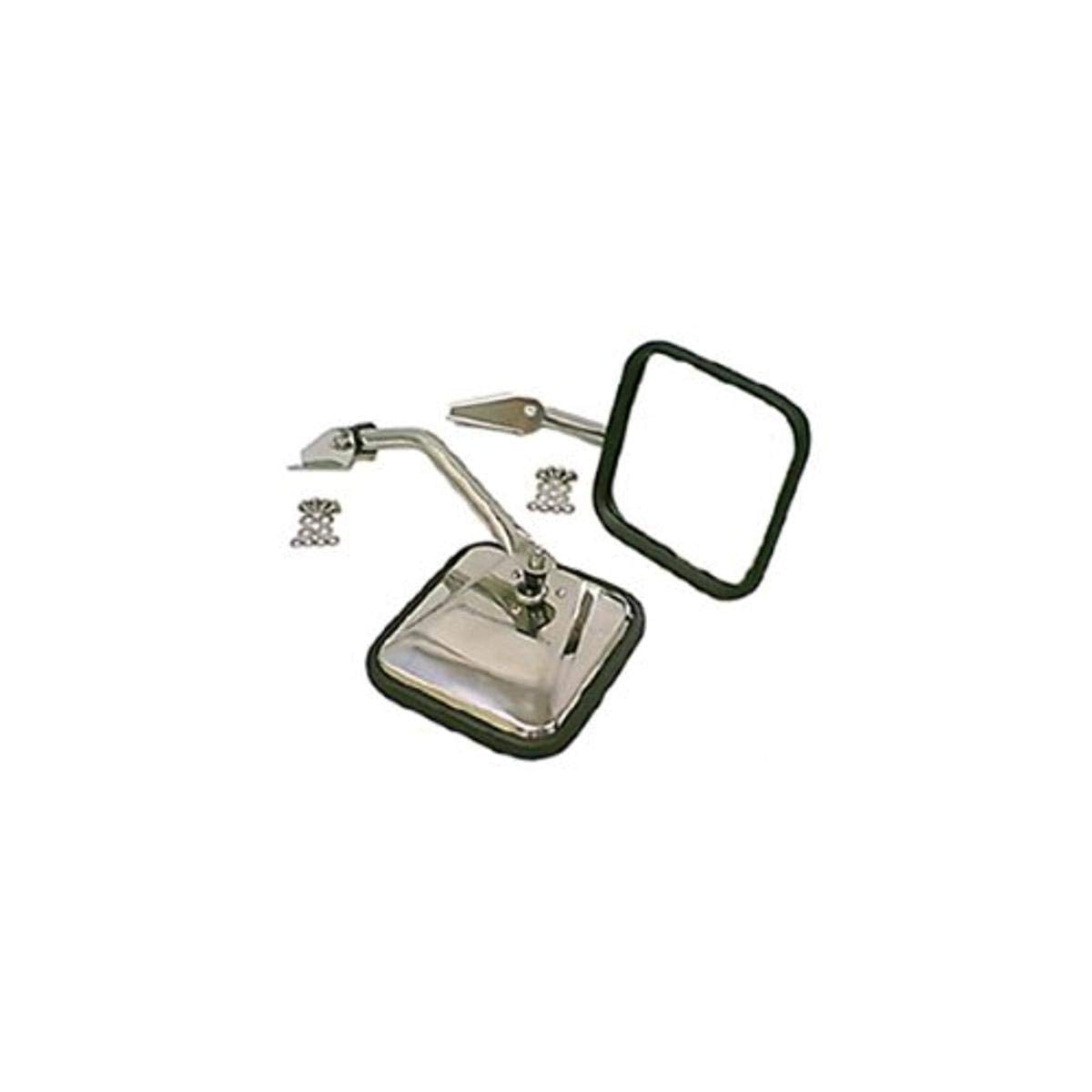Rugged Ridge | Door Mirror Kit, Stainless Steel | 11005.01 | Fits 19551986 Jeep CJ5/CJ6/CJ7/CJ8 Scrambler