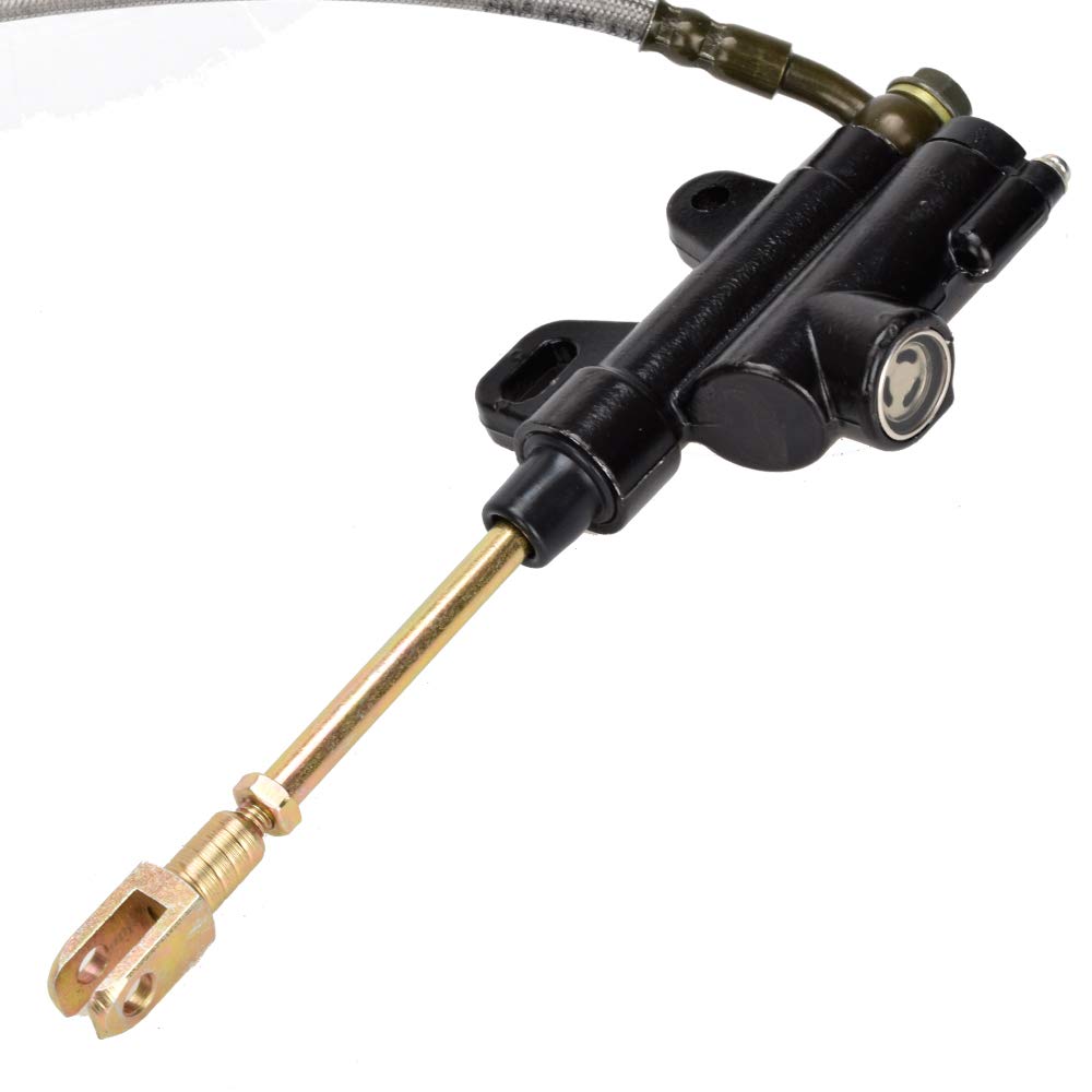 Hiaors Rear Brake Assembly Master Hydraulic Cylinder Caliper With Replaced Disc Brake Pad Coolster 15Mm Wheel Axle For Ssr 125Cc 110Cc Dirt Bike Pit Bike Klx Bbr Crf Ttr Sdg 107 50Cc 70Cc Part