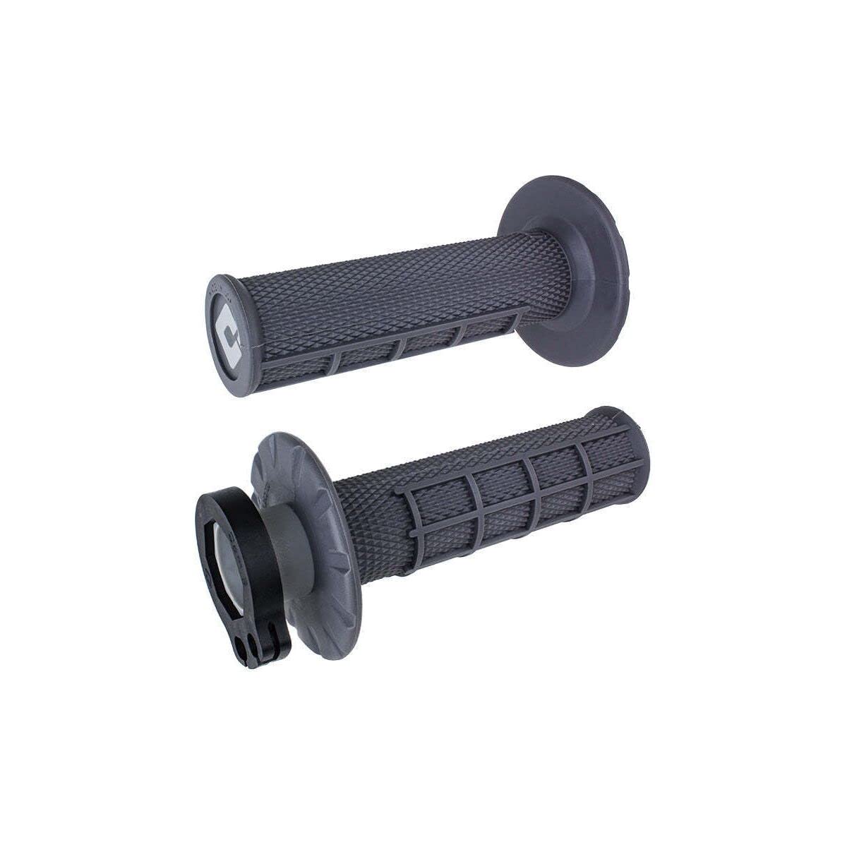 Odi Half Waffle V2 Mx Lock-On Grips - 2 & 4-Stroke (Graphite)