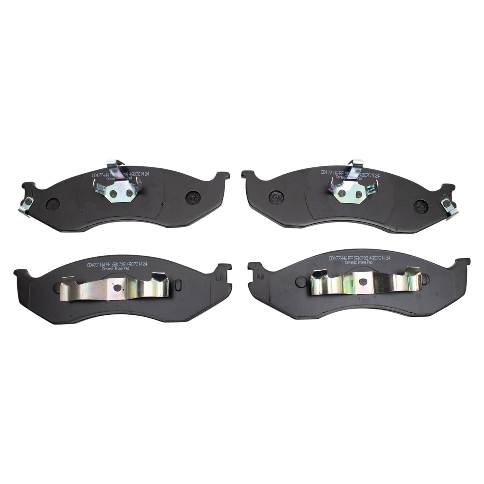 TRQ Front Brake Pads Ceramic Compatible with 1990-2001 Jeep Cherokee 1990-1992 Comanche 1993-1998 Grand Cherokee 1990 Wagoneer 1