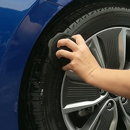 Ipely 2 Pack Large Tire Shine Applicator Pad, Durable And Reusable Hex-Grip Tire Dressing Applicator Pad For Applying Tire Shine