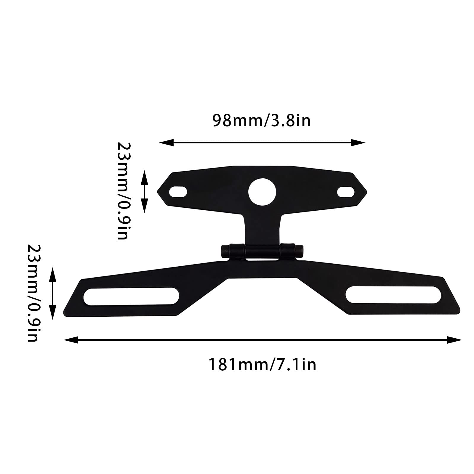 Motorcycle License Plate Bracket, Motorcycle License Plate Mount Adjustable Motorcycle License Plate Holder With Foldable Bracket For Motorcycle Atv