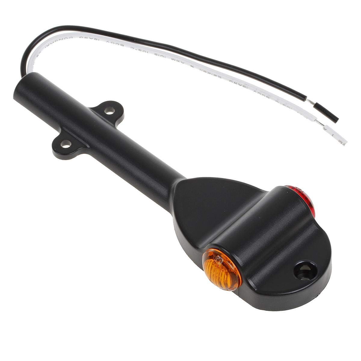 Partsam Set Red Amber Led Trailer Fender Bullet 3/4'' Led Clearance Marker Light Left Right