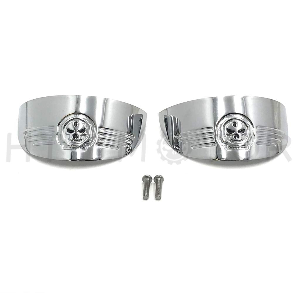 Httmt Mt325-020A- Skull Turn Signal Visors Compatible With Harley 86-92 Fxrt/86-90 Flst/88-17 Flstc/94-17 Flhr