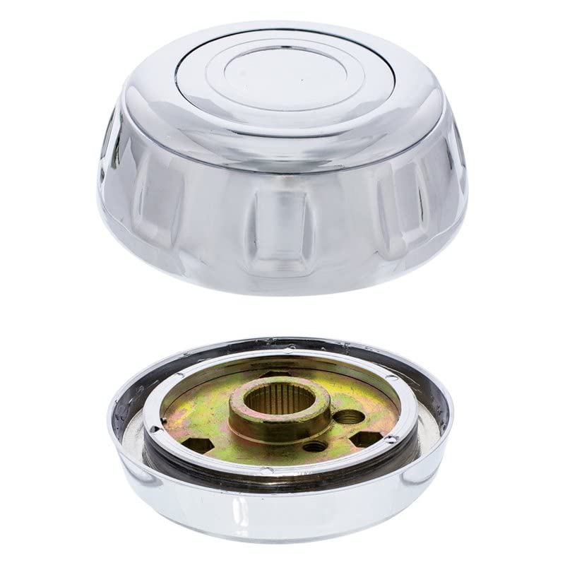 United Pacific 88138 - Steering Wheel - 18&quot; Chrome Boss Steering Wheel With Hub For Peterbilt 1998-2005, Kenworth 2001