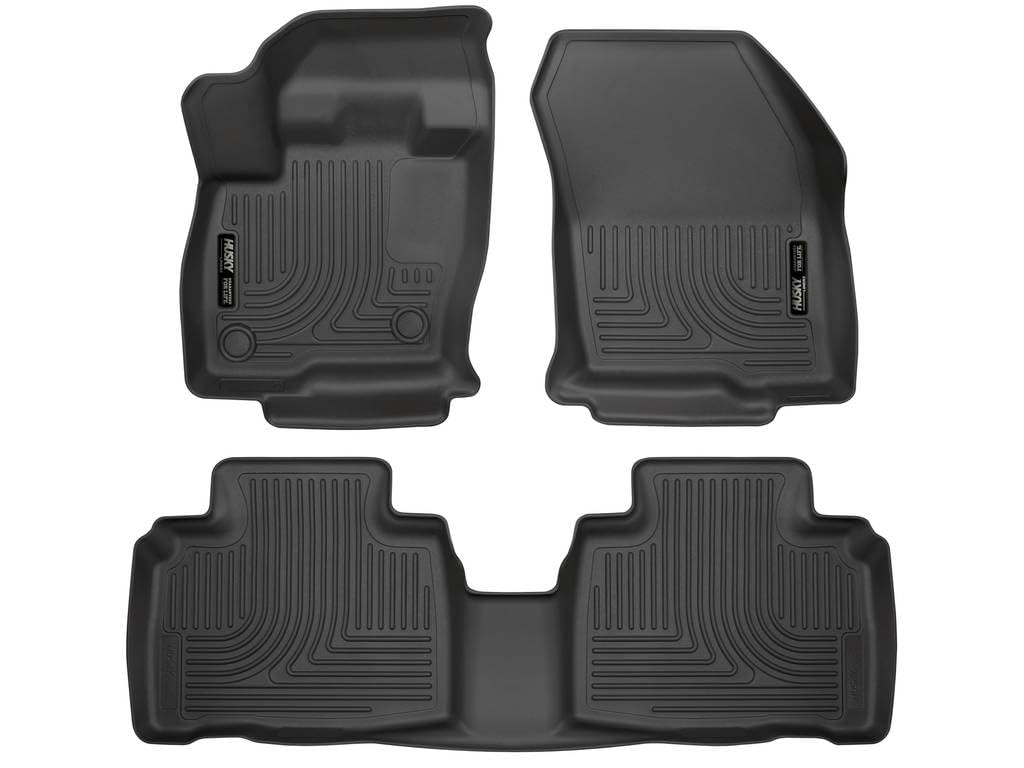 Husky Liners Weatherbeater Floor Mats | Fits 2015 - 2024 Ford Edge | Front & 2Nd Row, 3-Pc Black - 98781