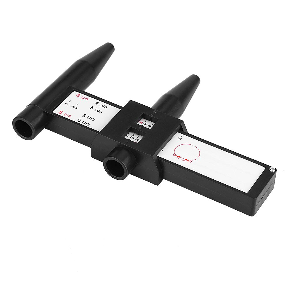 Rim Bolt Pattern Measuring Tool,Car Wheel Rim Bolt Pattern Sliding Measuring Gauge Tool Pcd Ruler 4 5 6 8 Lug