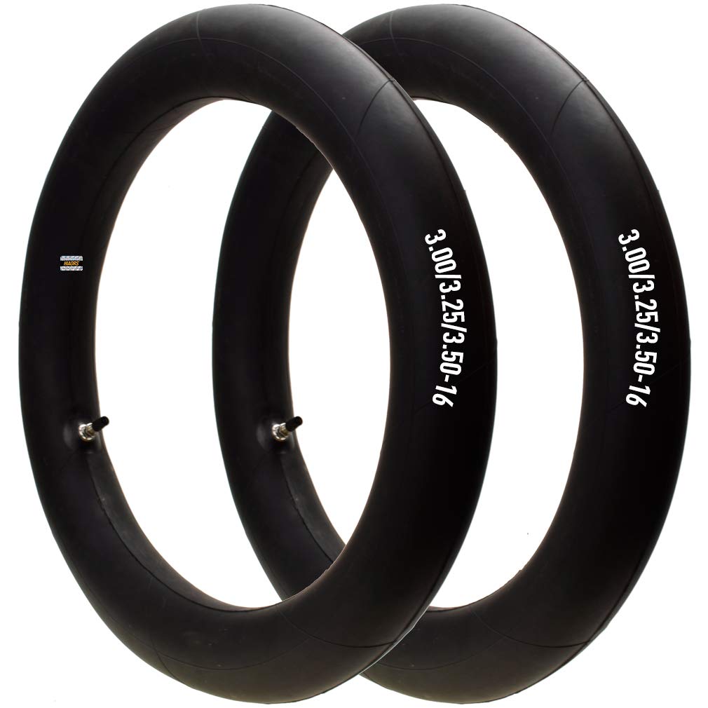 Hiaors 3.00-16 3.25/3.50-16 Motorcycle Inner Tube With Straight Valve Stem For 90/100-16 100/80-16 100/90-16 50Cc 90Cc 110Cc Pit Dirt Bike 16 Inch Tire Replacement Tube 2Pcs