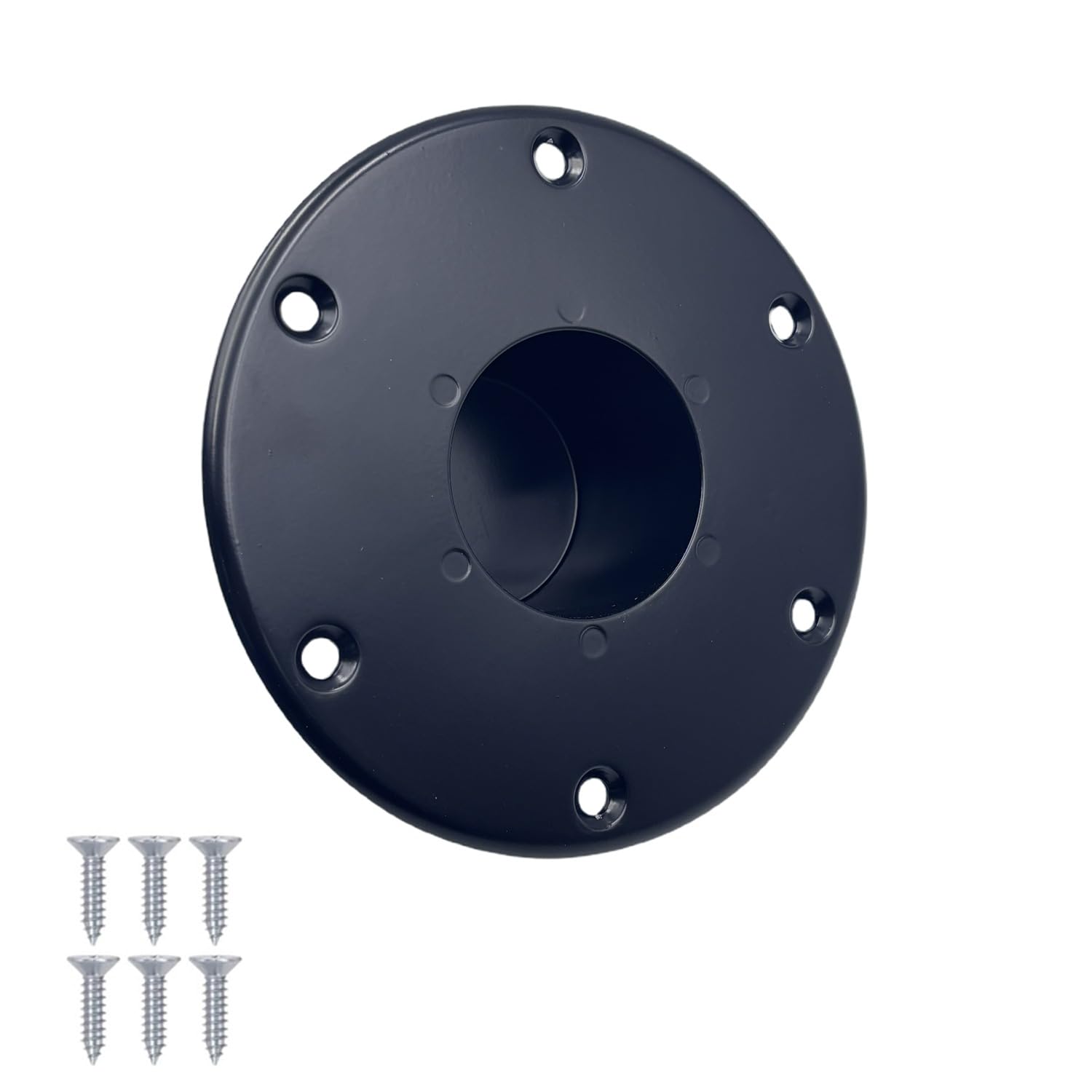 YJNAUPAI RV Trailer Pedestal Base Round Flush Mount Table Leg Base, Aluminum RV/Boat Pedestal Table Base Flange - Floor Mounting